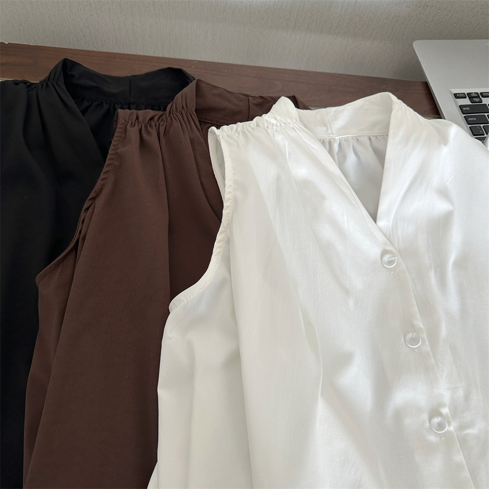 Women's French Style Off-Shoulder V-Neck Belted White Shirt - Image 5